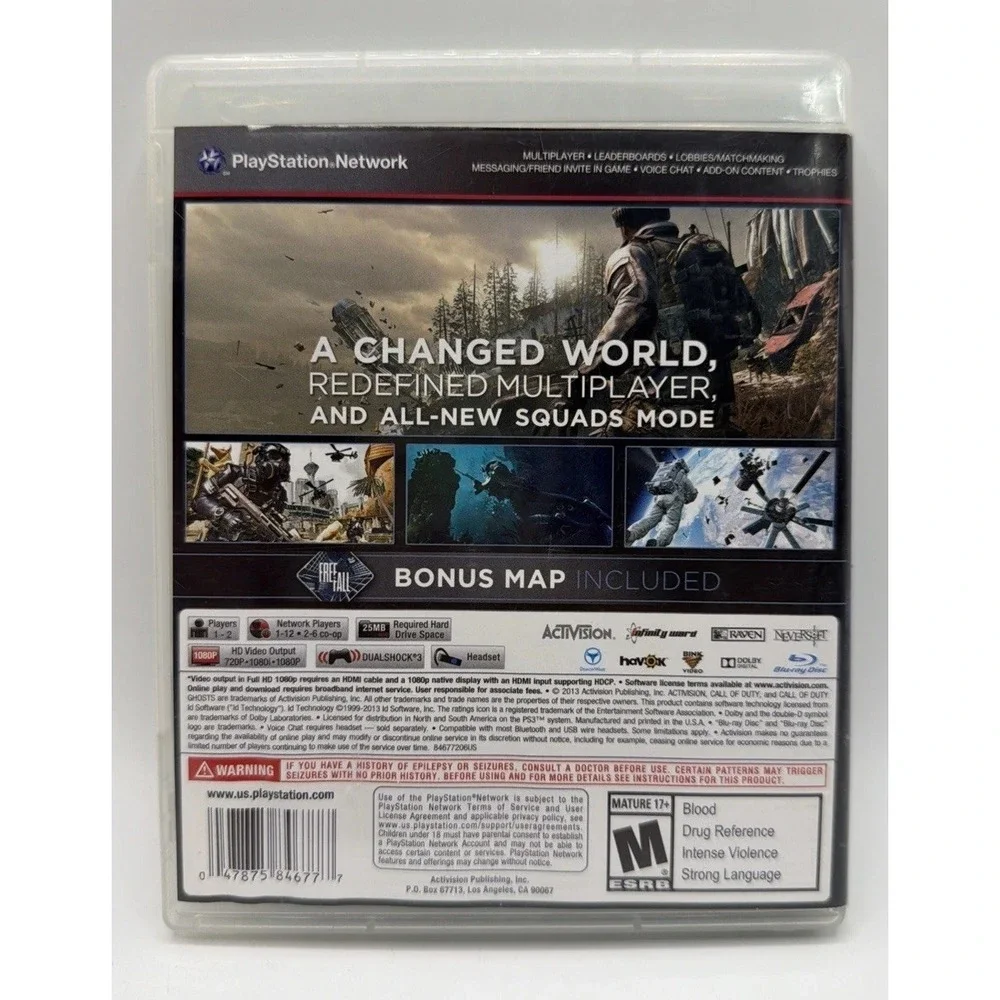 Call of Duty: Ghosts Sony PlayStation 3/PS3 Complete In Box CIB